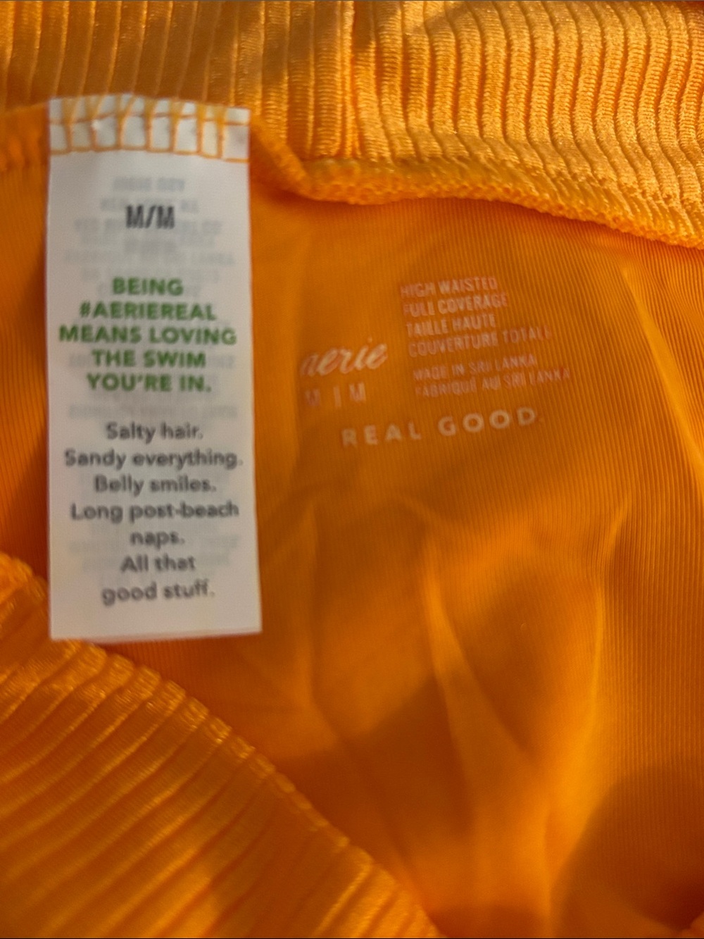 Aerie Shine Rib Crossover High Waisted Bikini Bottoms - Picture 9 of 11